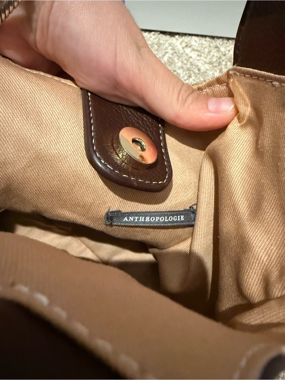 Anthropologie Sonia Mini Slouchy Tote Bag :Raffia Edition - Picture 5 of 5
